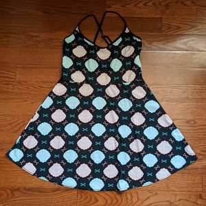 Too Fast Clothing Pastel Goth Mermaid Shell Pinup Skater Dress Size M
